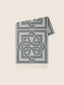 Scarf in Grey and White Wool-Cashmere Jacquard | Jacob Cohën