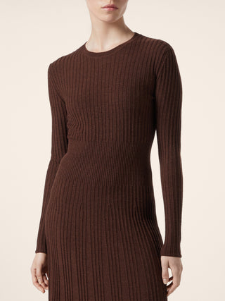Shaved Wool Ribbed Dress