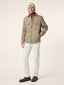 Beige Cotton Canvas Padded Overshirt | Jacob Cohën