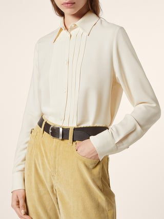 Wool and Silk Pleated Shirt