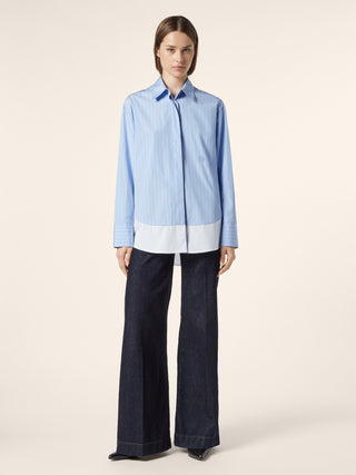 Oversize Striped Popeline Shirt