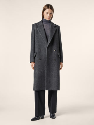 Herringbone Wool Coat
