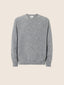 Crewneck Sweater in Grey Melange Brushed-Yarn Alpaca Blend | Jacob Cohën