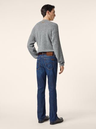 Pullover aus gerautem Alpaka-Wollgemisch