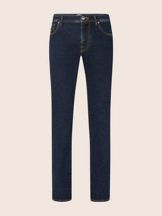Nick Slim 5 Pocket Jeans in Dark Blue Power Stretch Denim