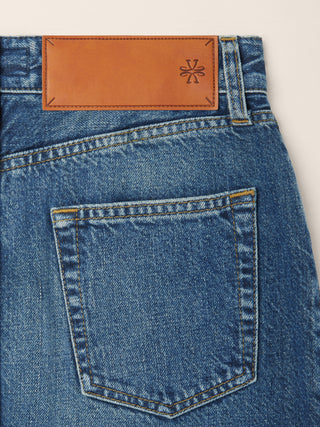 Recycled Cotton Denim Midi Skirt