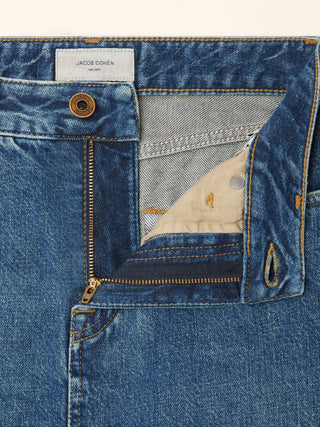 Recycled Cotton Denim Midi Skirt