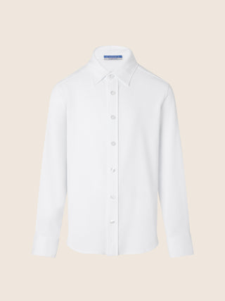 White cotton jersey shirt