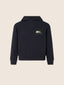 Navy blue cotton hoodie with Milano Cortina embroidery | Jacob Cohën