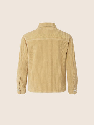 Beige terry corduroy overshirt