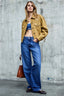 Top bralette en denim bleu foncé | Jacob Cohën