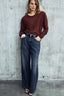 Grace Baggy 5 Pocket Jeans in Grey Cotton and Lyocell Denim | Jacob Cohën