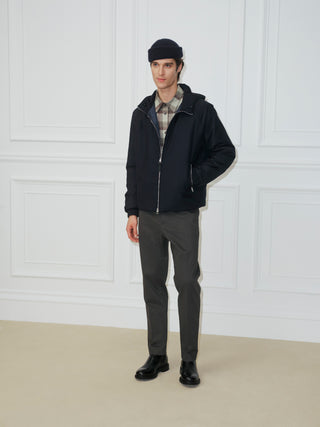 Navy Blue Technical Batavia Padded Jacket