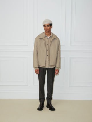 Almond Cotton Corduroy Overshirt