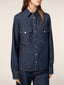 Camicia Western in denim blu scuro lavaggio rinse | Jacob Cohën | Details 4