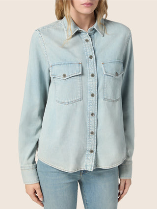 Chemise Western en jean indigo