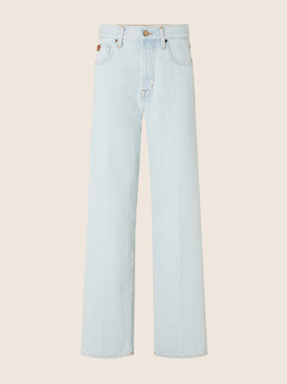 Grace Baggy 5 Pocket Jeans in Light Blue Denim
