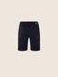 Nicolas Slim 5 Pocket Bermuda Shorts in Navy Blue Cotton and Lyocell Twill | Jacob Cohën | Details 3
