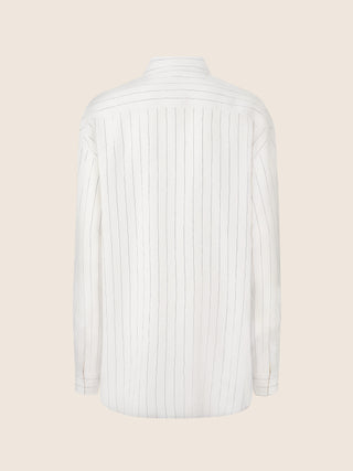 Chemise en popeline rayée