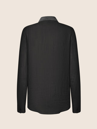 Chemise en mousseline de ramie avec strass