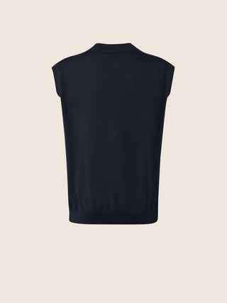 Gilet sans manches en laine vierge