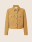 Giubbino trucker boxy in bull di cotone liquirizia | Jacob Cohën