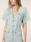 Shirt in Light Blue Organic Cotton Denim | Jacob Cohën | Details 4