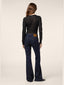 Body a maniche lunghe in misto cotone nero | Jacob Cohën | Details 3