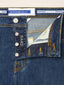 Regular Slim 5-Pocket-Jeans Bard aus dunkelblauem Stretch Denim aus Baumwolle und Leinen | Jacob Cohën | Details 4