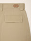 Cami Straight Bermuda Shorts in Beige Slubbed Cotton and Linen | Jacob Cohën | Details 4