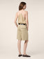 Cami Straight Bermuda Shorts in Beige Slubbed Cotton and Linen | Jacob Cohën | Details 3