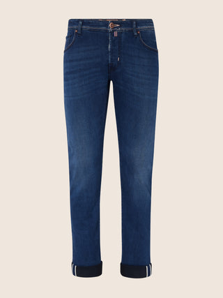 Nick LTD Super Slim 5 Pocket Pants in Dark Blue Super Stretch Selvedge Denim