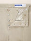 Henry Cropped Chino Pants in White Stretch Gabardine | Jacob Cohën | Details 3