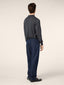 Pantaloni chino carrot Daniel in denim blu scuro lavaggio rinse | Jacob Cohën | Details 3