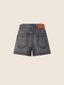Britney Wide Bermuda Shorts in Grey Cotton and Lyocell Denim | Jacob Cohën | Details 3