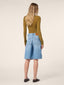 Cindy Wide 5 Pocket Bermuda Shorts in Medium Blue Cotton-Lyocell Denim | Jacob Cohën | Details 4