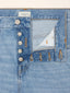 Cindy Wide 5 Pocket Bermuda Shorts in Medium Blue Cotton-Lyocell Denim | Jacob Cohën | Details 5