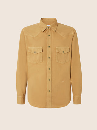 Western Shirt in Licorice Cotton Bull Denim