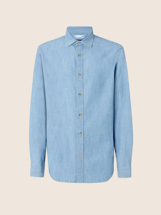 Shirt in Medium Blue Denim