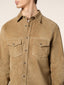 Western Overshirt in Light Camel Suede | Jacob Cohën | Details 4