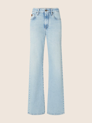 Hailey Relaxed 5 Pocket Jeans in Light Blue Comfort Denim