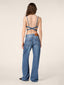 Jeans relaxed 5 tasche Hailey in denim di cotone e lyocell blu scuro | Jacob Cohën | Details 4