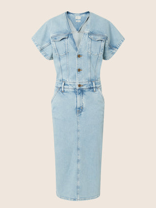 Fitted Dress in Indigo Comfort Denim