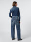 Dark Blue Denim Western Shirt | Jacob Cohën | Details 3