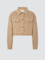 Beige Wool-Blend Trucker Jacket | Jacob Cohën | Details 1