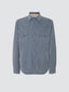 Overshirt Western avio in velluto a costine e faux shearling | Jacob Cohën