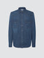 Mid Blue Denim Western Shirt | Jacob Cohën | Details 1