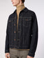 Trucker Jacket in Dark Blue Stretch Denim | Jacob Cohën | Details 4