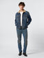 Sherpa Trucker Jacket in Mid Blue Comfort Denim | Jacob Cohën | Details 2