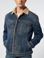 Sherpa Trucker Jacket in Mid Blue Comfort Denim | Jacob Cohën | Details 4